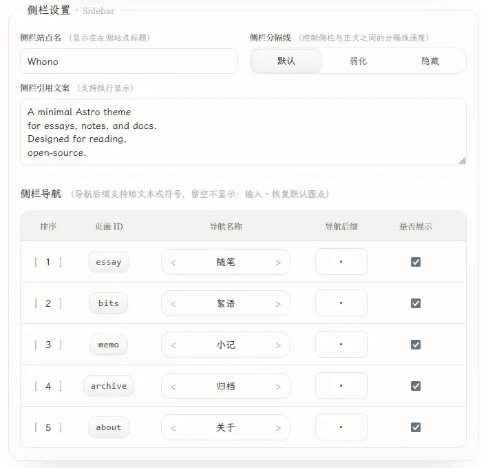 Sidebar 分组截图